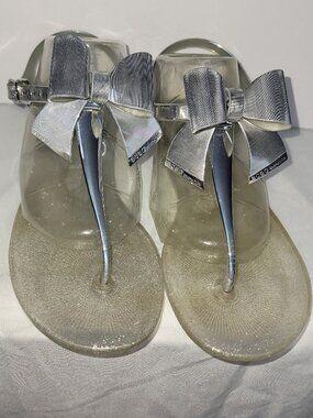 BCBGeneration Y-Silver Sandals-Size 8